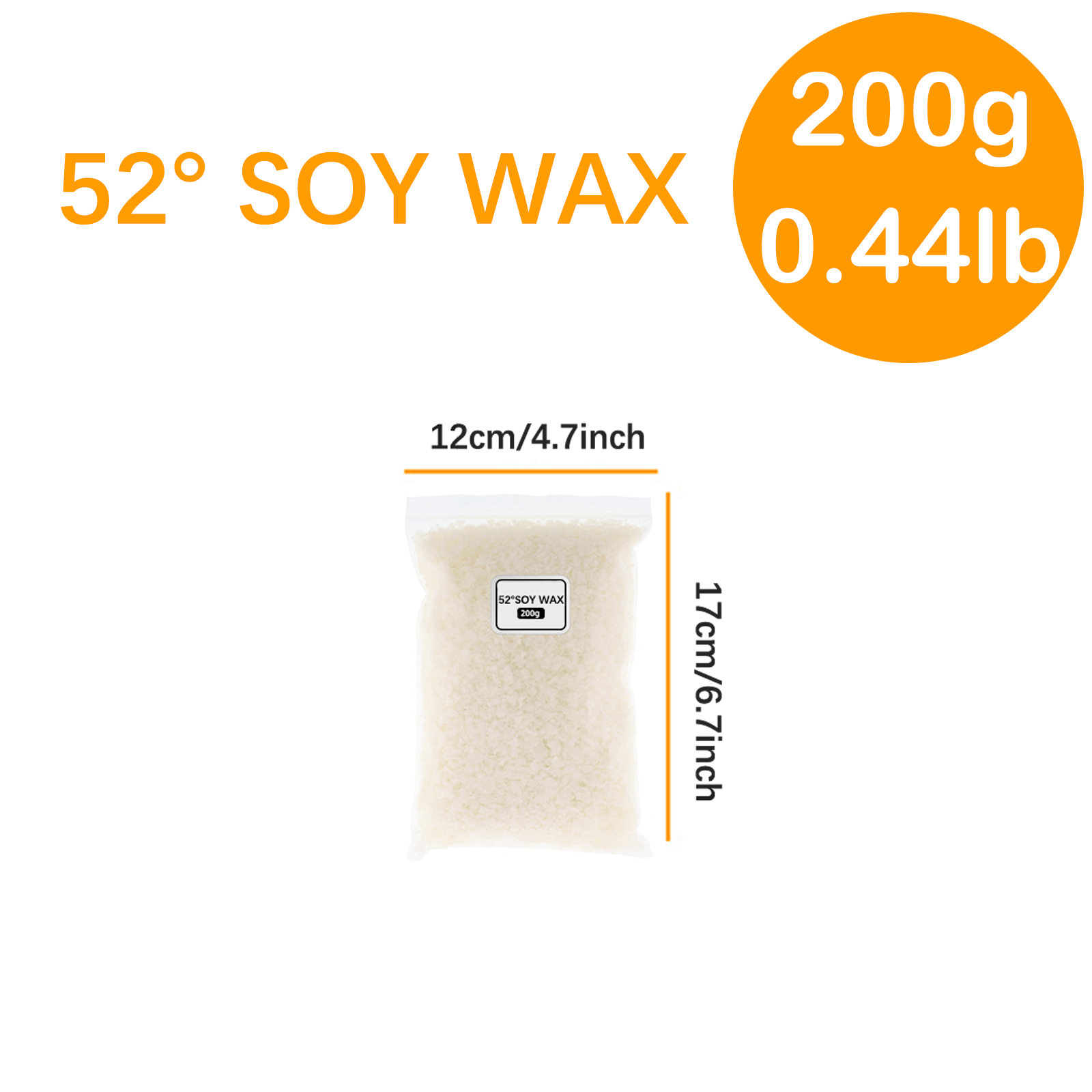 52°natural Soy Wax . Bag White Wax Flakes For Diy Candle - Temu