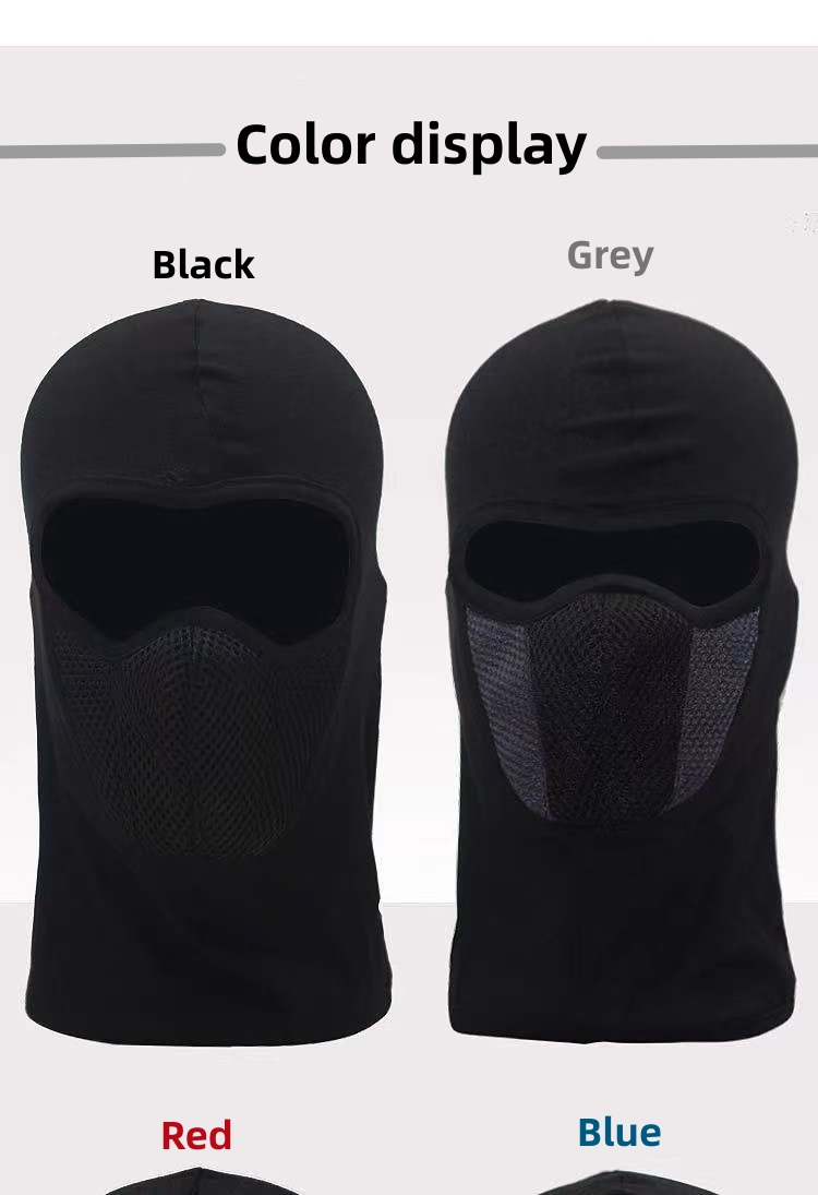 Maschera Viso Completa Balaclava Uomo Donna Ciclismo Sci Collo Caldo Nero  Moto U