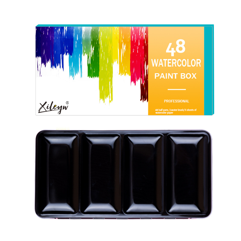  Art Whale Metallic Watercolor 48 Colors in Half-Pans in a Tin  Box with Waterbrush - Highly Pigmented Paint Sets for Painters,  Professionals, Beginners, Hobbyists, Students, Kids : Arts, Crafts & Sewing