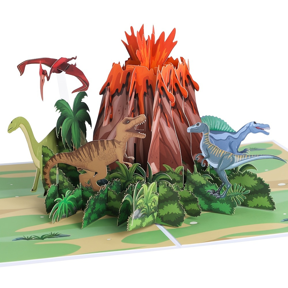 

Brighten Up Your Kid's Birthday With A 3d Dinosaur Pop-up Card - Perfect For Jurassic Period Fans!