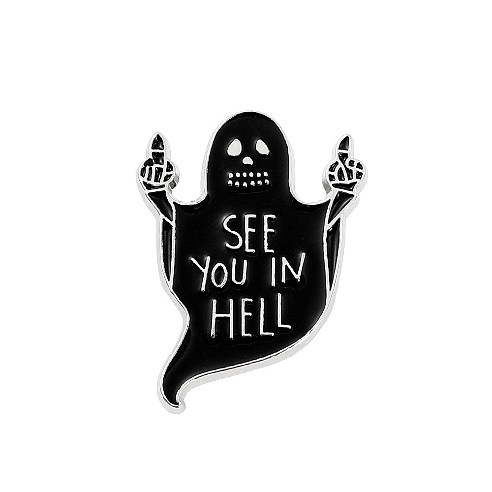 Men's Punk Skull Brooch Bag Accessory