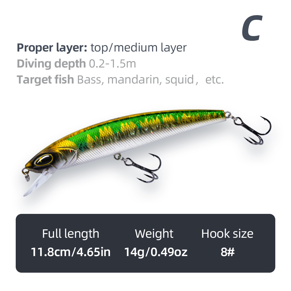 Catch More Fish With Handing Minnow Lures Perfect For Bass - Temu