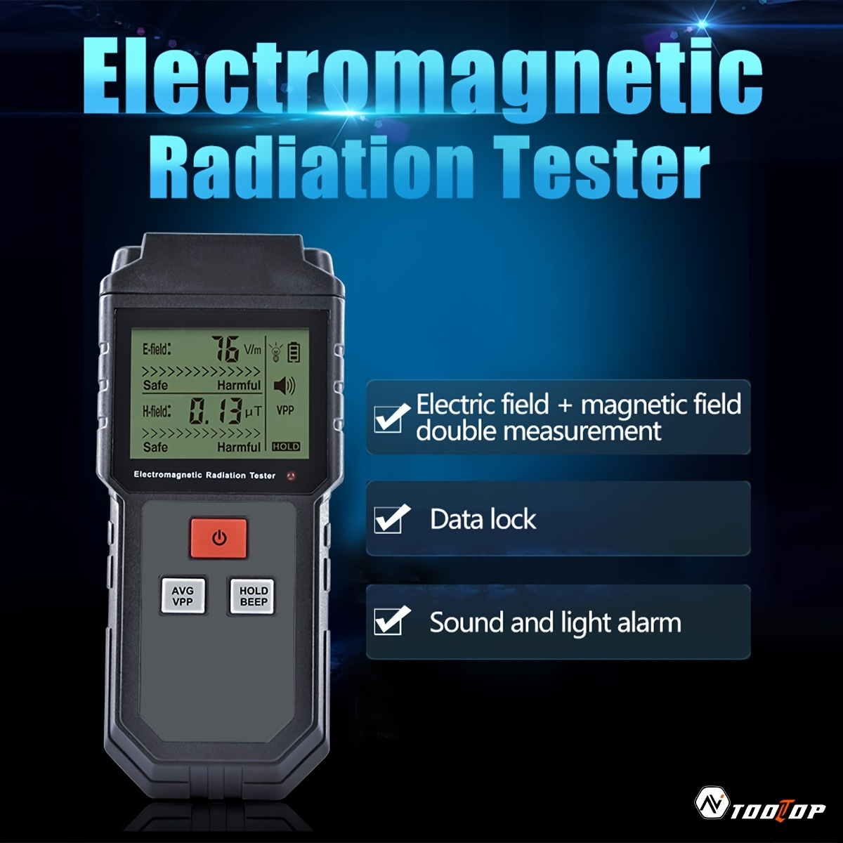 Medidor de radiación electromagnética EMF, medidor de campo magnético  electrónico, dosímetro New - AliExpress