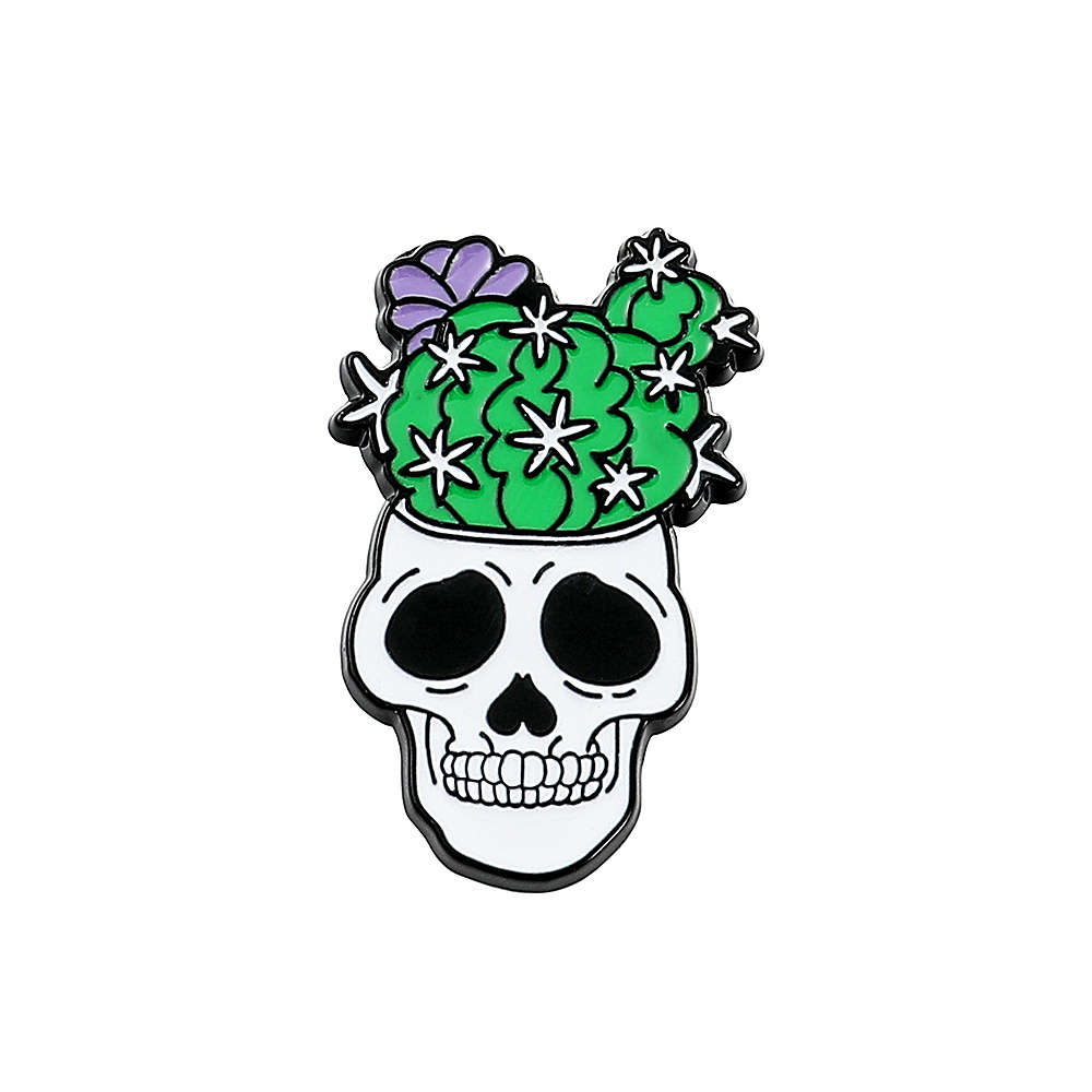 Men's Punk Skull Brooch Bag Accessory