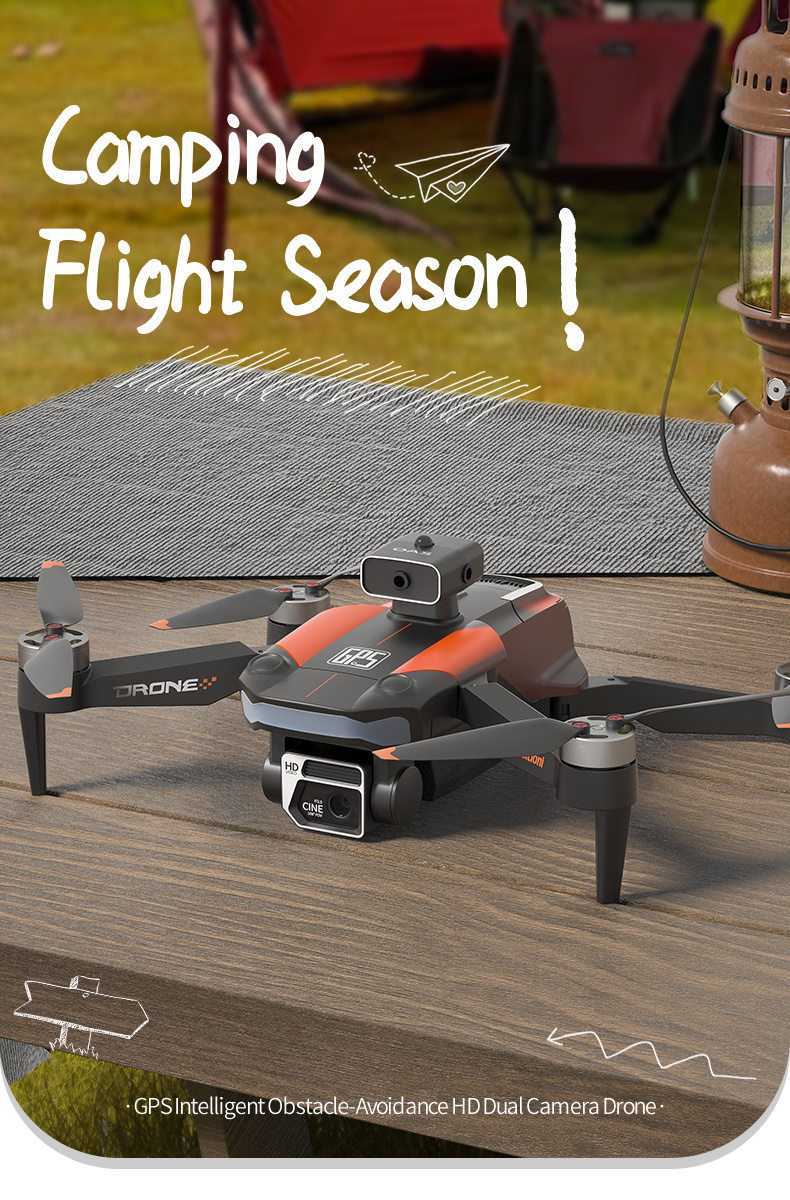 drone with obstacle avoidance remote control gesture photography brushless motor headless mode gps function one key return intelligent follow details 0