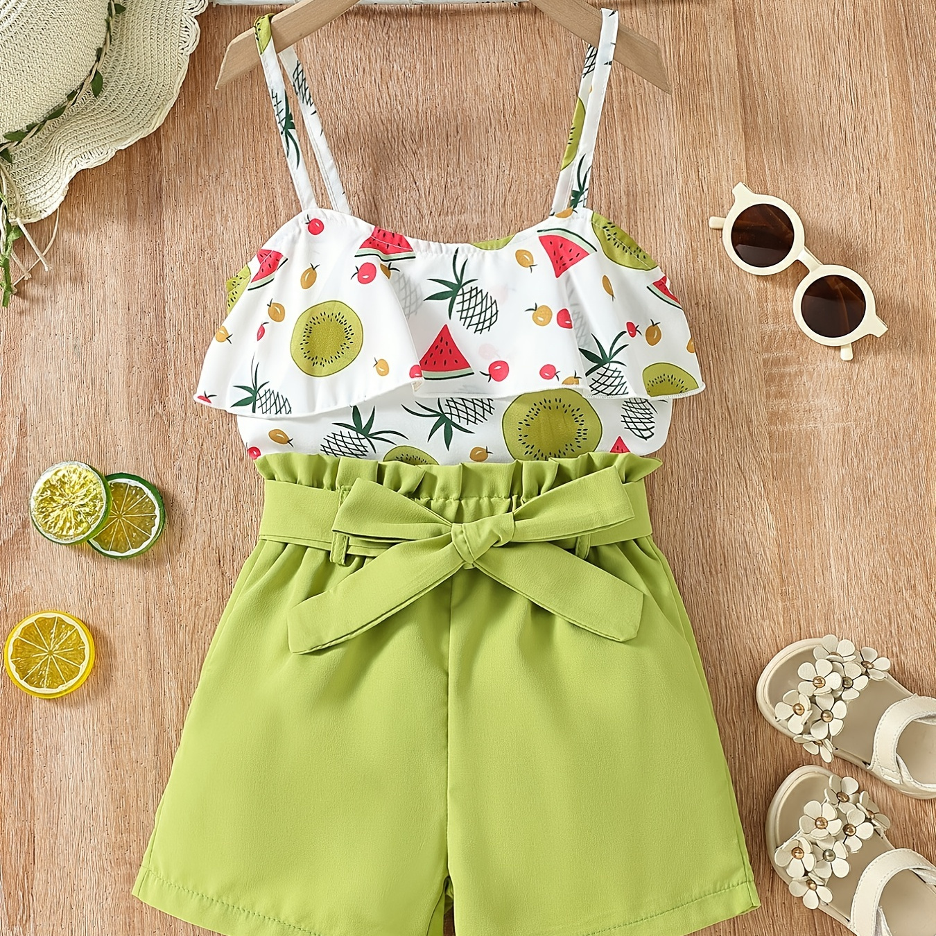 Toddler Kid Girls Outfit Sets Baby Girl Clothes Outfits Fruit Tops ...