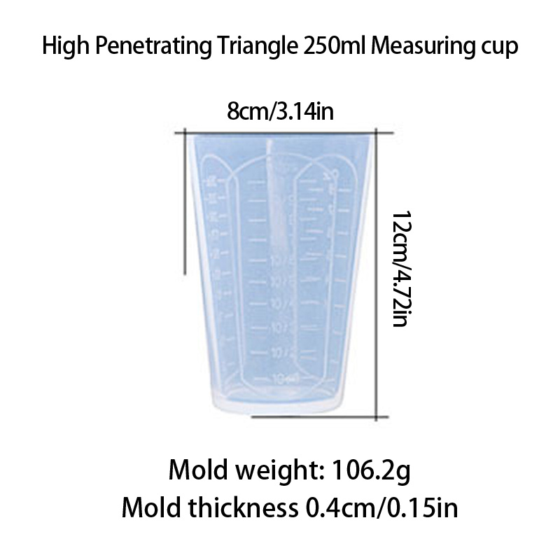 38Pcs/Set Silicone Measuring Cup 100/250ML Resin Mixing Cups