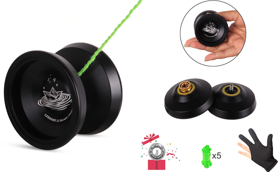 Yoyo professionnel non réactif pour les pros et yoyos réactifs pour les  enfants débutants, le package comprend des roulements réactifs  remplaçables, des gants yo-yo et 5