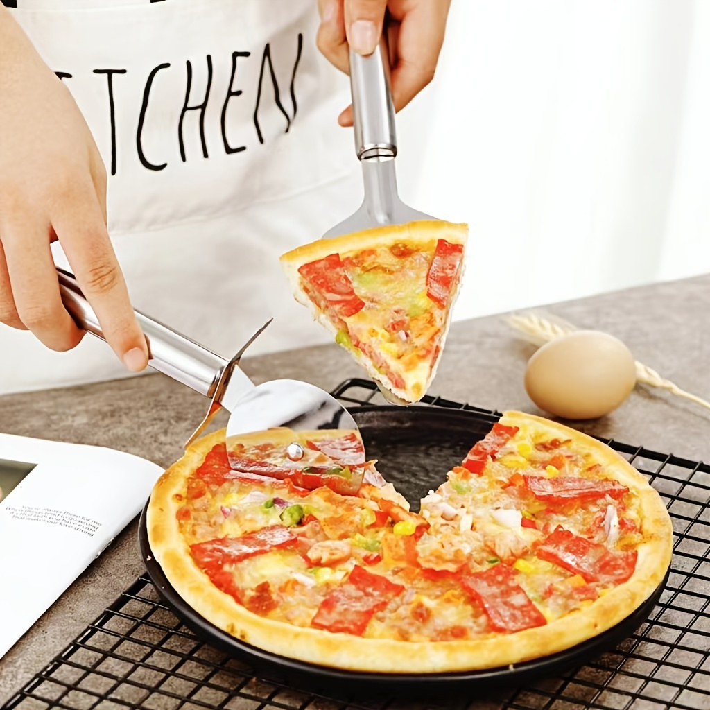 Pizza Slicer Oak Handle Cheese Cutter Pizza Cutter Pizza - Temu