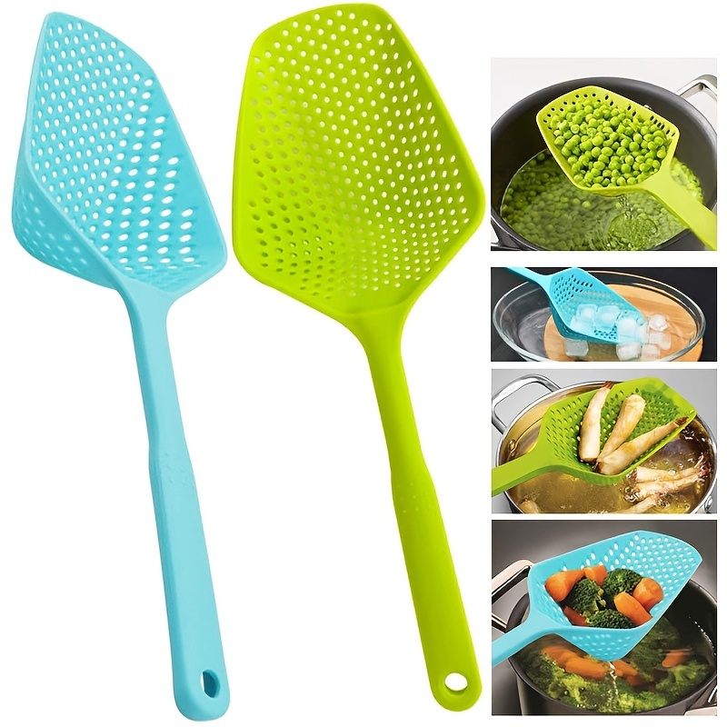 

1pc, Slotted Spoon, Kitchen Gadget Colander Spatula Leaking Net Strainer Soup Spoon Line Leak Thick Large Spoon Leak Ice Shovel 13.5in*4.92in