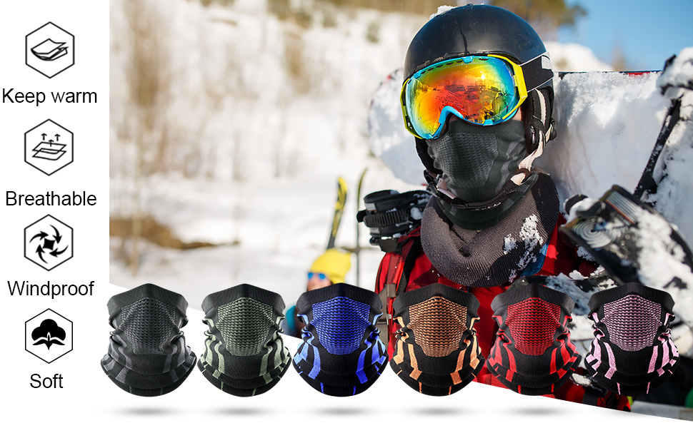 Ski Suit Ski Goggles + Face Mask Keep Warm Warm And Breathable for Outdoor  Sports Running Driving Cycling Working