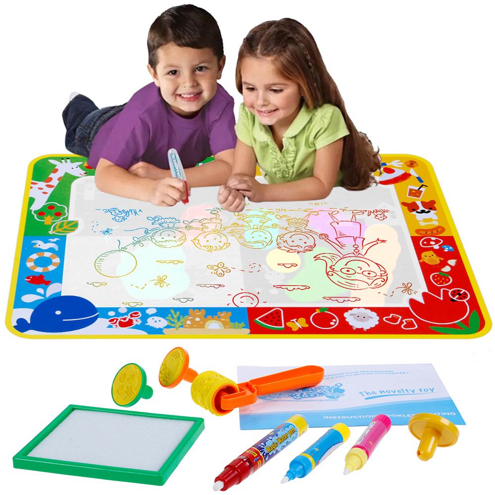Doodle Mat Magic Water Drawing Mat With 3 Pens 3 Stamps And Temu