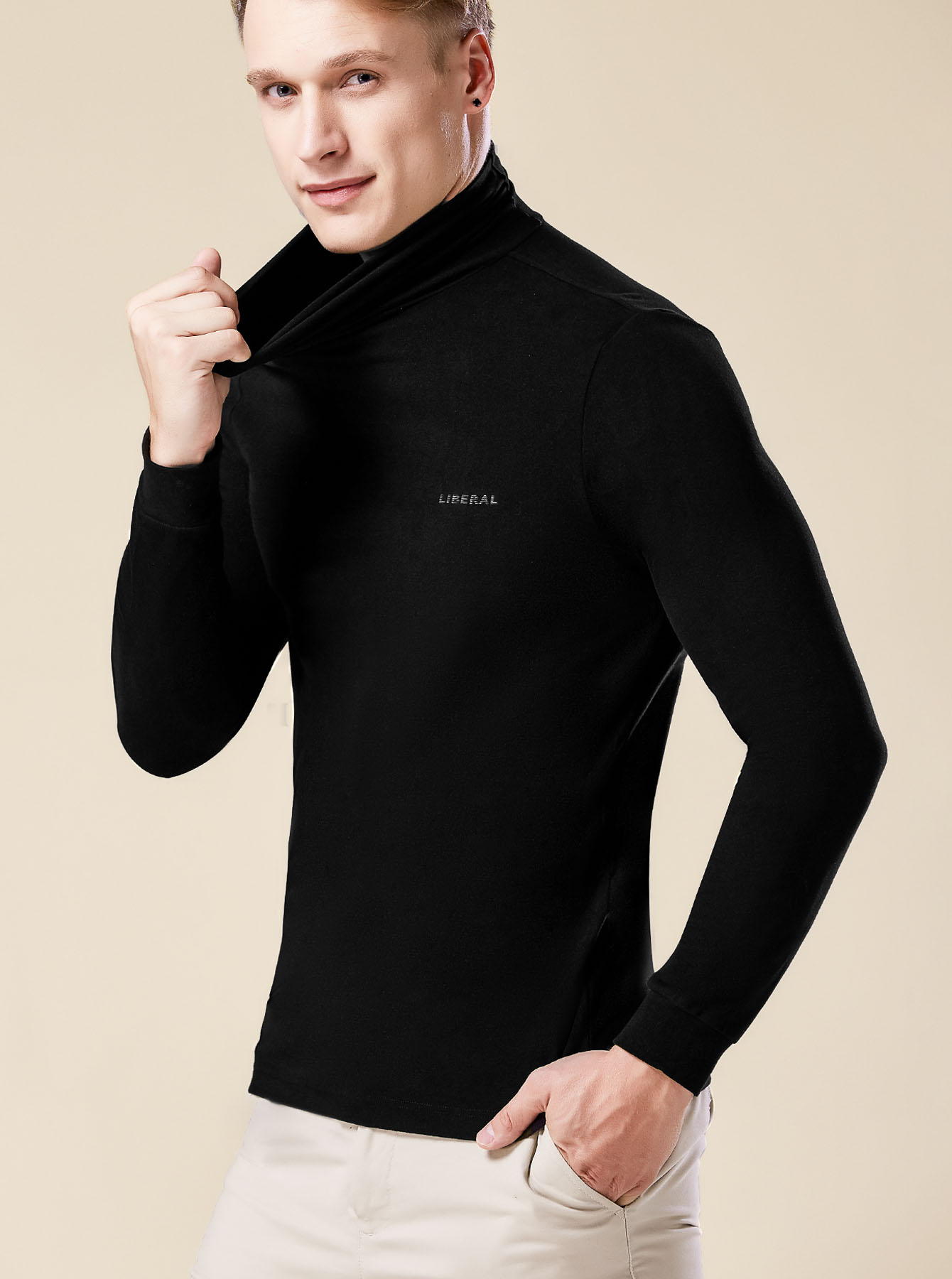 T-shirt chaud doublé en polaire pour homme, sous-vêtement thermique pour l' hiver - Temu Belgium