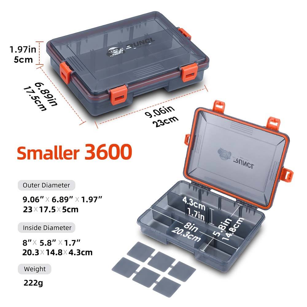 Waterproof Fishing Tackle Box Adjustable Dividers 3600/3700 - Temu Mexico