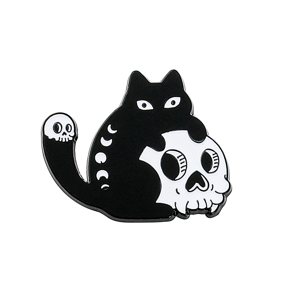 Men's Punk Skull Brooch Bag Accessory