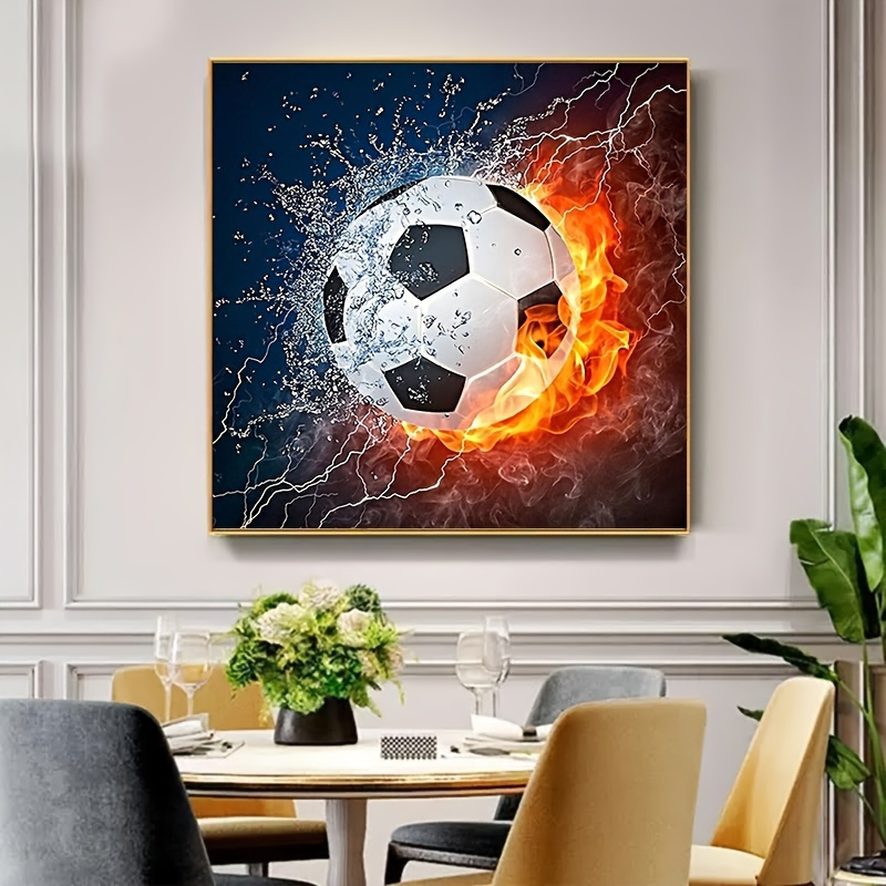 

5d Diy Diamond Painting By Number Kit Adult Beginner Lover Cross Stitch Kit Mosaic Crafts Football Picture Gem Art Crafts Home Decor