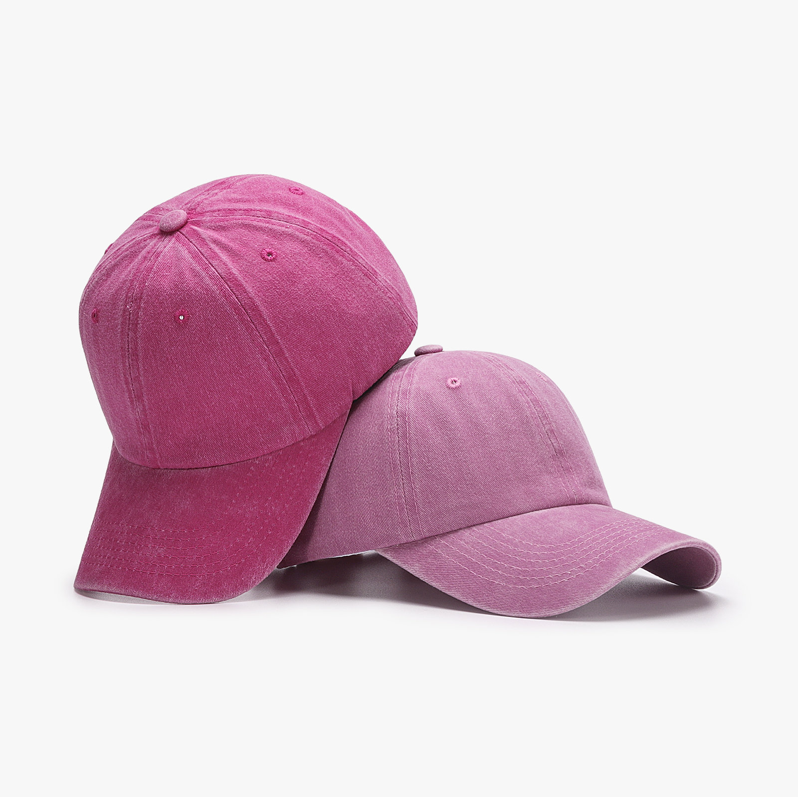 Plain Low Profile Cotton Baseball Cap- Hot Pink