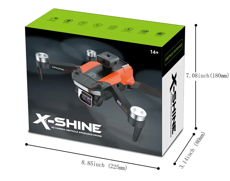drone with dual camera gps optical flow positioning brushless motor gesture photography headless mode intelligent follow one key return details 24
