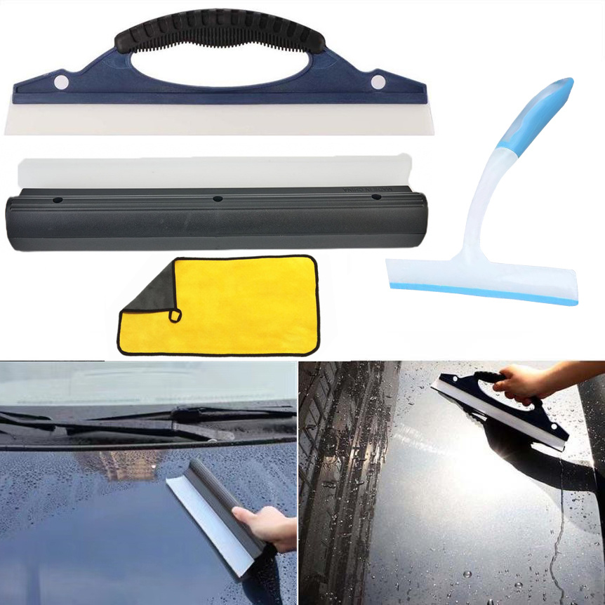Meirun Car Glass Scraper blades,D Sharp Water Wiper Car Dryer Squeegee  Vehicle Windshield Window Wash Cleaning (Yellow)