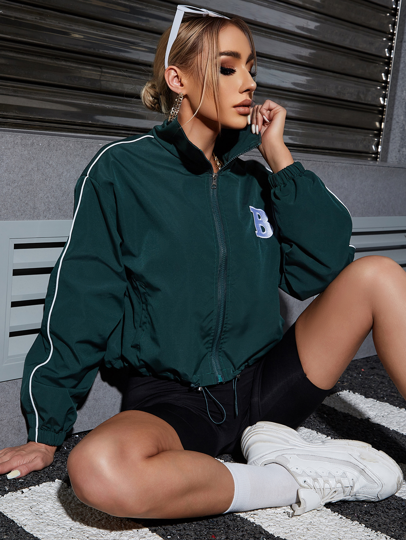 1990 Retro Uniform Y2k Bomber Jacket Button Long Sleeve Temu