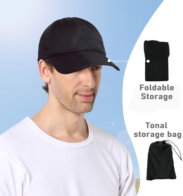 Mens Sunshade Baseball Foldable Portable Hat Quick Drying Unisex