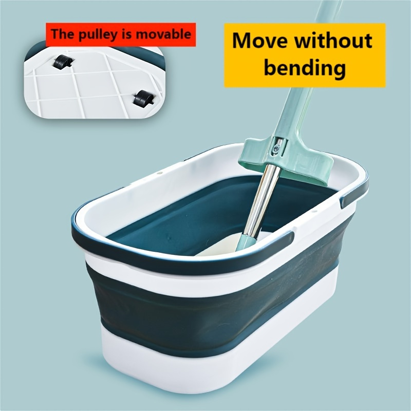 Collapsible Rectangle Water Pail Cleaning Mop Bucket Multiuse