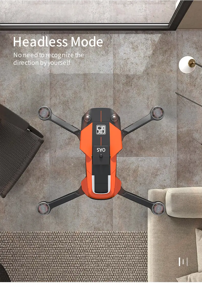 drone with dual camera gps optical flow positioning brushless motor gesture photography headless mode intelligent follow one key return details 18