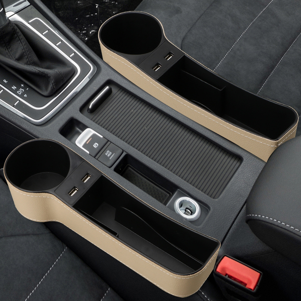 ZEEPIN C15 Multi-use Car Seat Gap Storage Box Voltage Display