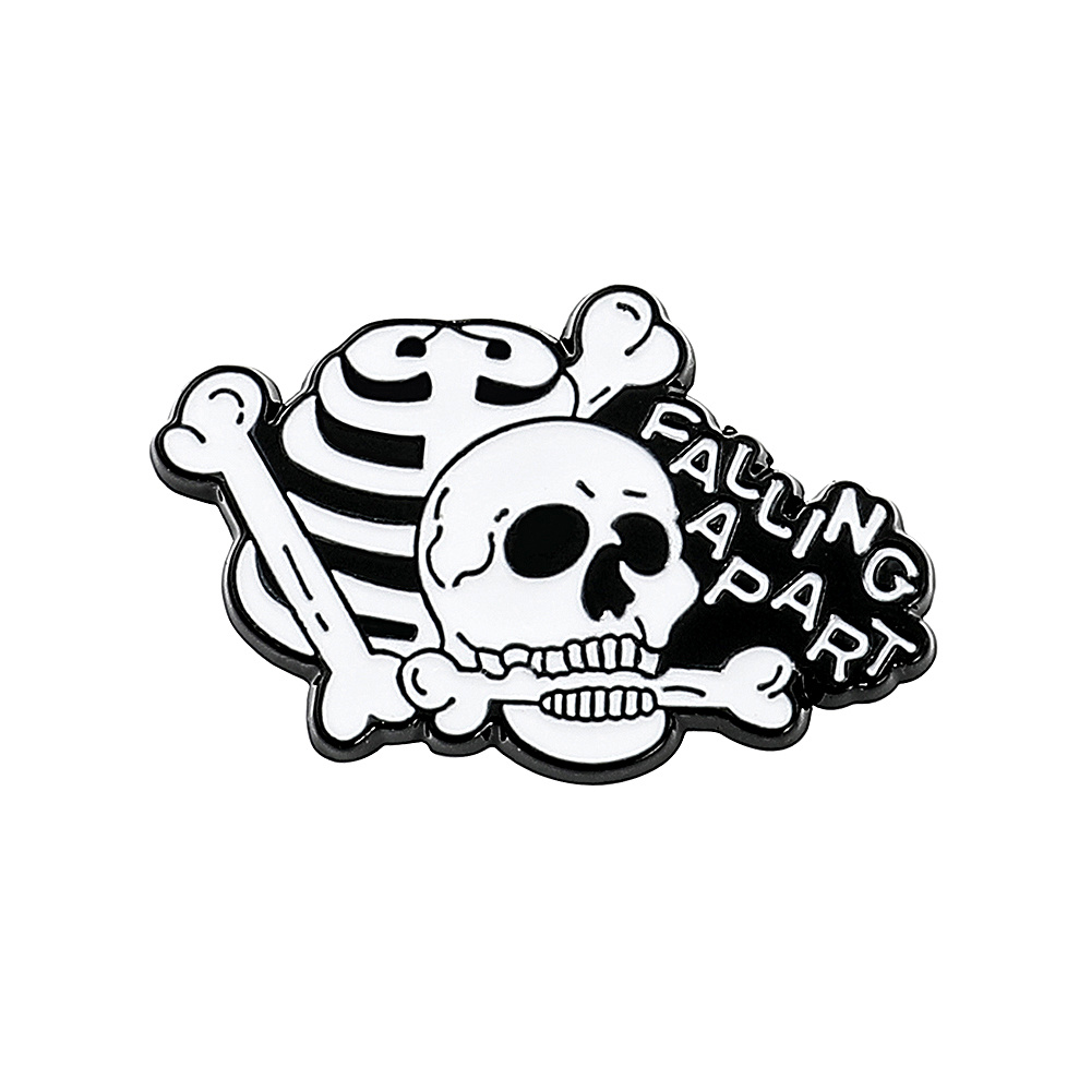Men's Punk Skull Brooch Bag Accessory