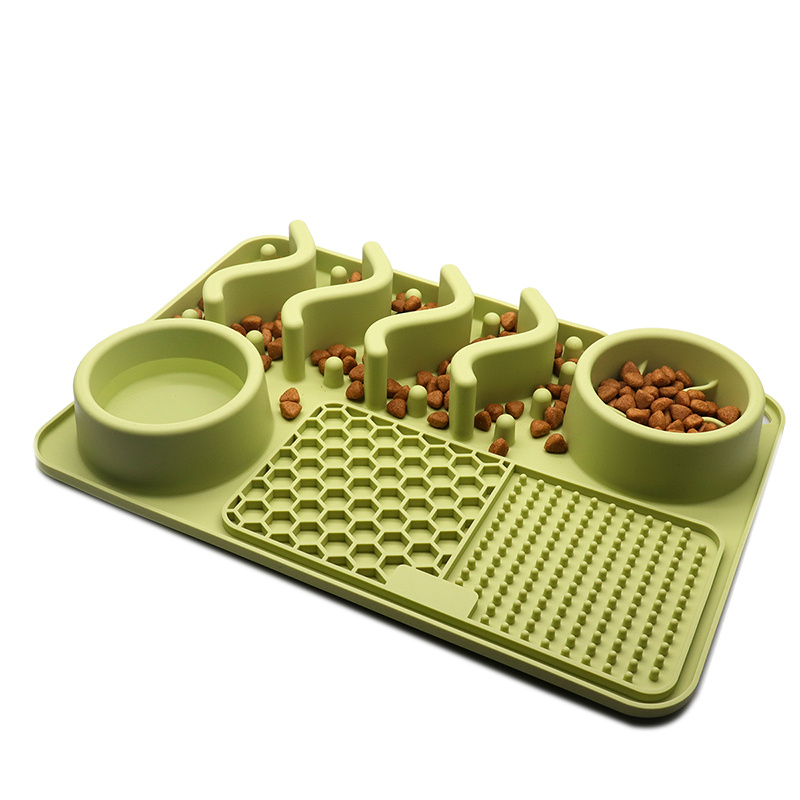 Anypet - Slow Feeding Mat, Tray, Slow Feeder Dog Bowls, Food Mat