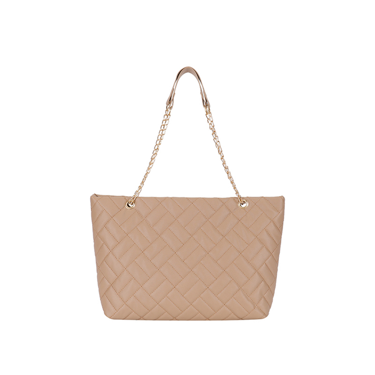 Quilted Tote Bag Khaki - Women's Tote Bags