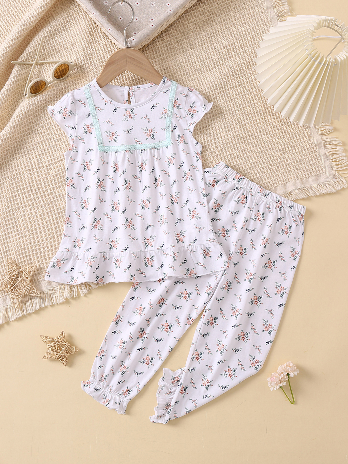 Baby Girls Cotton Comfortable Pajamas Family Outfit Floral Temu