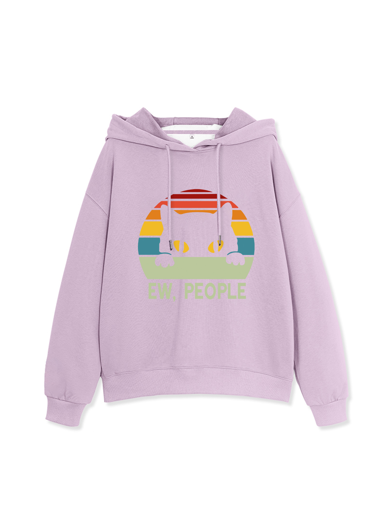 Stylish Graphic Print Hoodie Long Sleeve Drawstring Thermal Hoodies