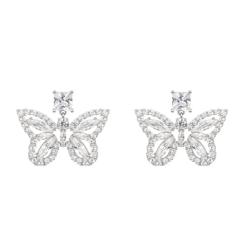 Sparkly deals butterfly earrings