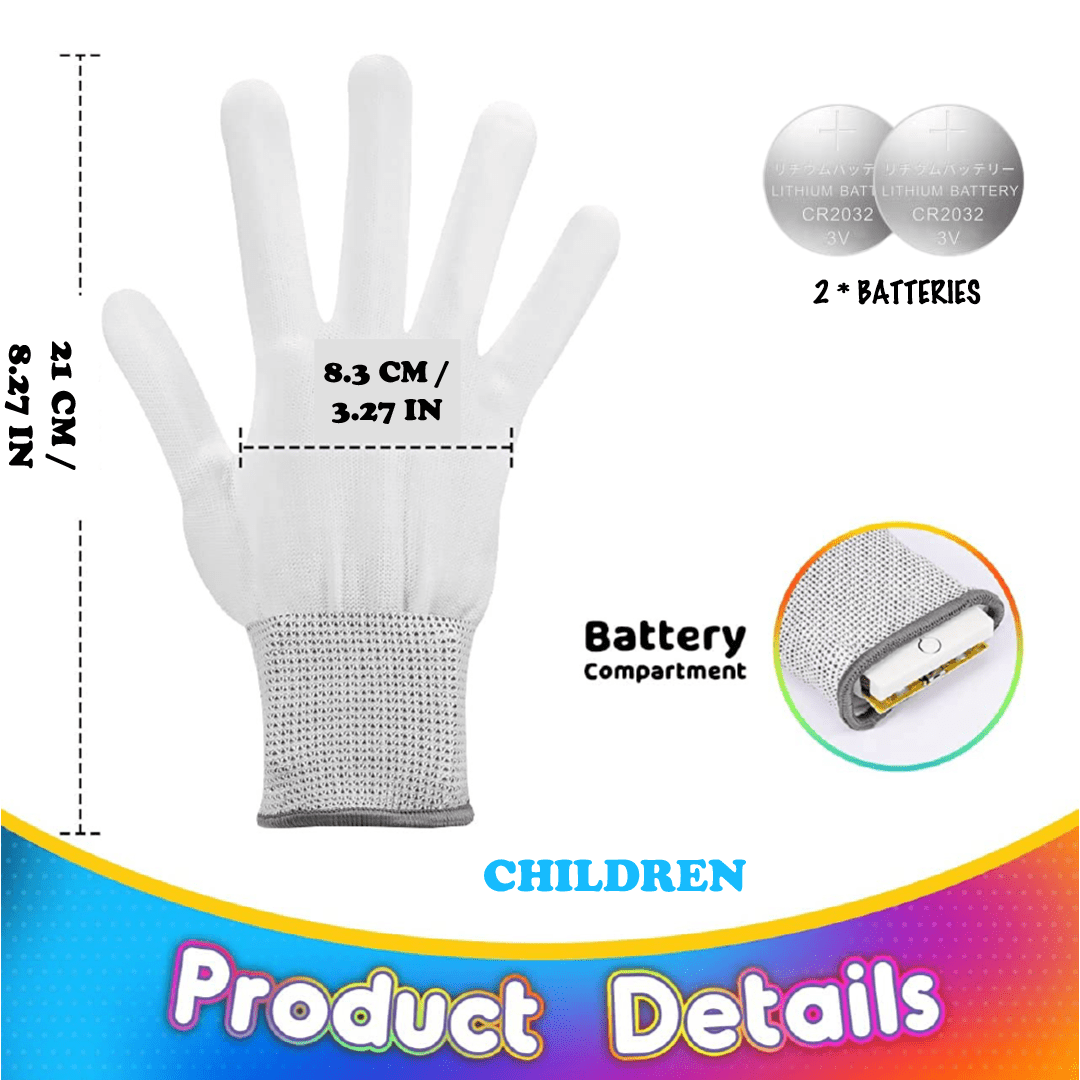LED Gloves,Boy Toys Age 8-10 Years Old with 6 Flash Mode, Stocking Stuffers  for Halloween Christmas Birthday Parties, Fun Toys Gift for 3 4 5 6 7 8 9  10 11 12 Year Old Girls Boys(1 Pair)