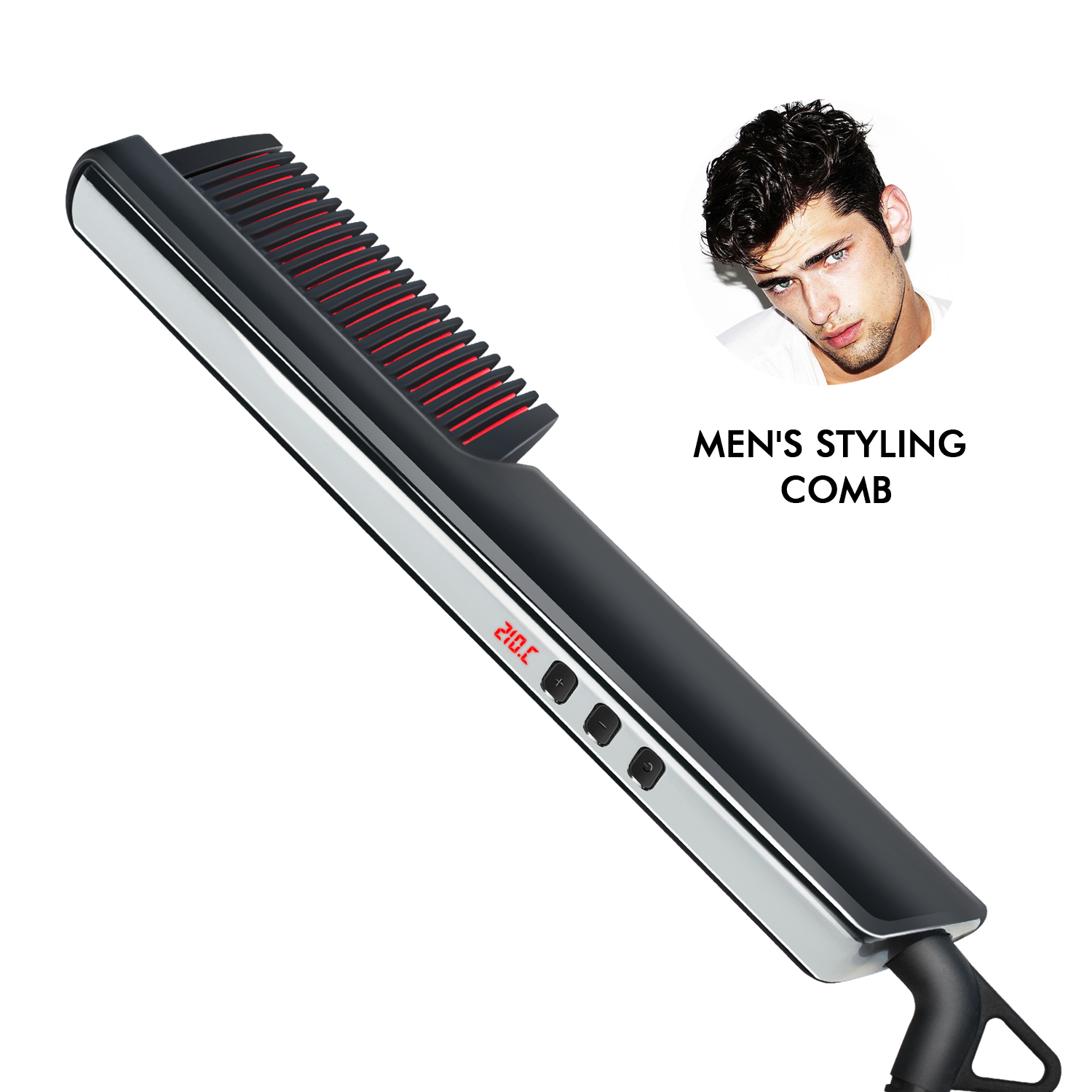 Generic Hair Straightener Brush Men's Beard Straightener Heat Comb  Multifunctional Hair Brush Ceramic Straightening Hot Comb Hair Styler  Bubble Bag | Jumia Nigeria