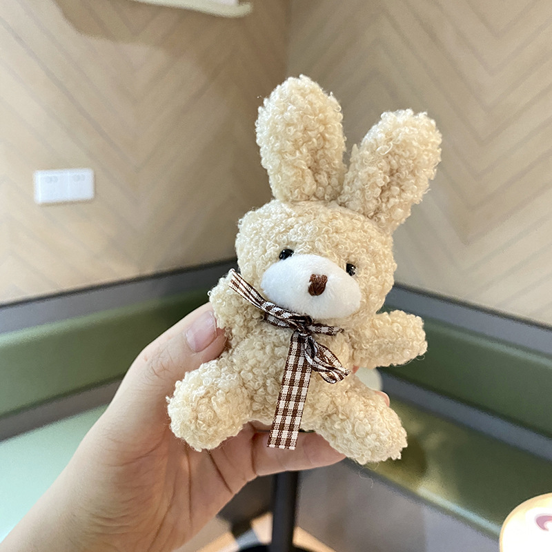 Cartoon Cute Bow Tie Rabbit Doll Toy, Plush Pendant Backpack Charm Doll  Keychain Gift For Friend - Temu