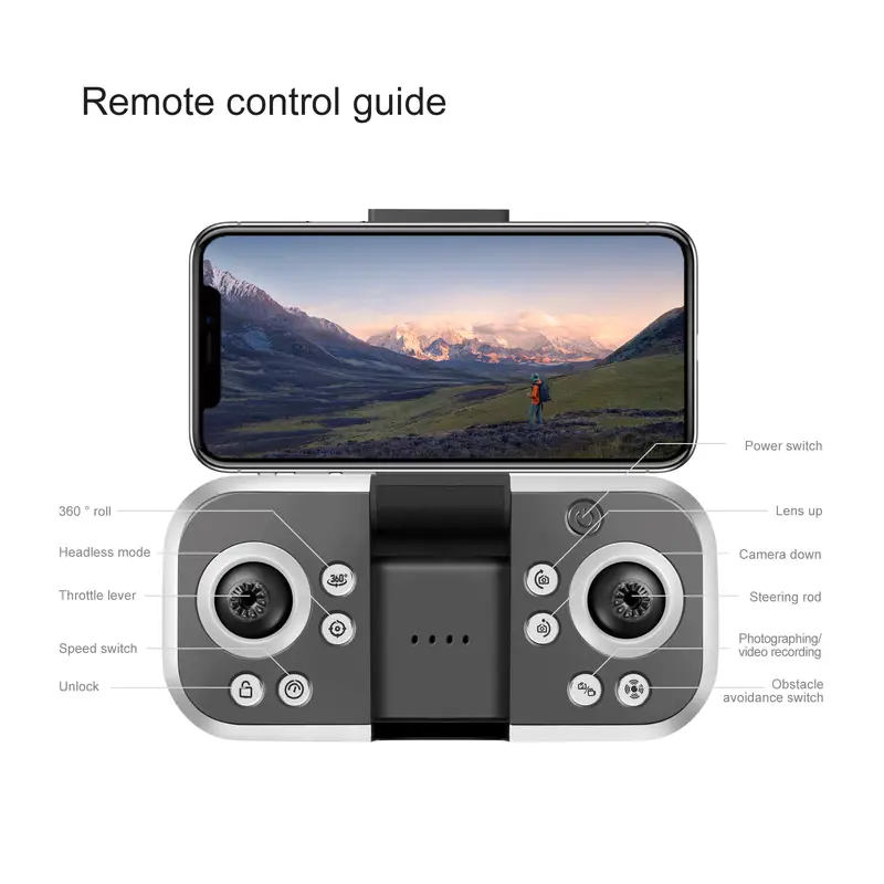 s138 foldable drone with auto avoid obstacles hd camera brushless motor live video gravity sensor gesture control optical flow positioning headless mode 3d flip rtf includes carrying bag details 23