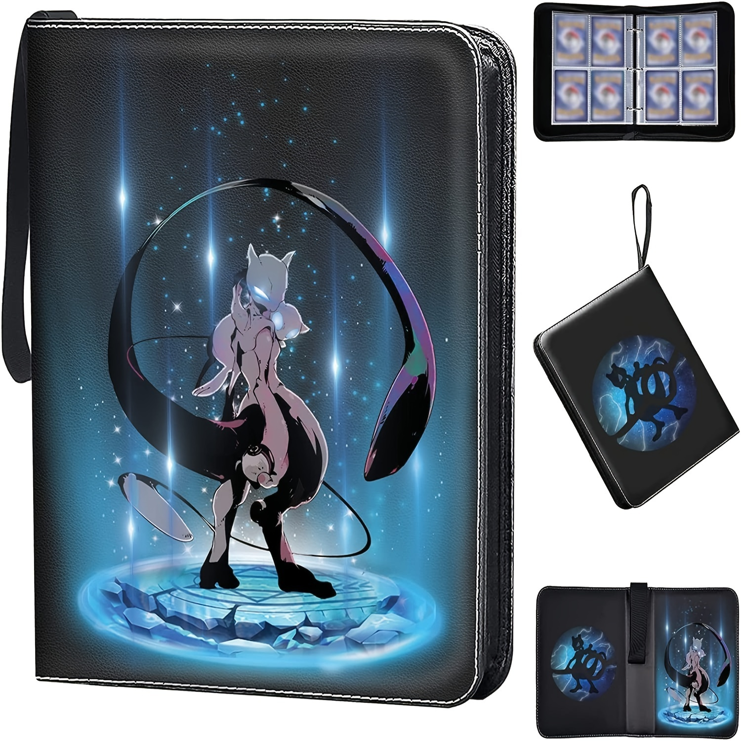 Diy Card Binder For 400 Trading Cards Holder 4 Pocket With 50 Sleeves