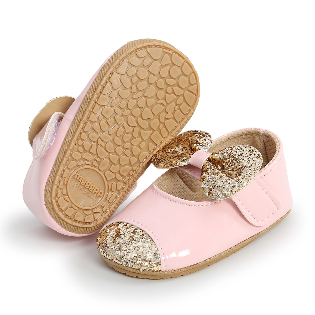 Infant girl hot sale gold shoes