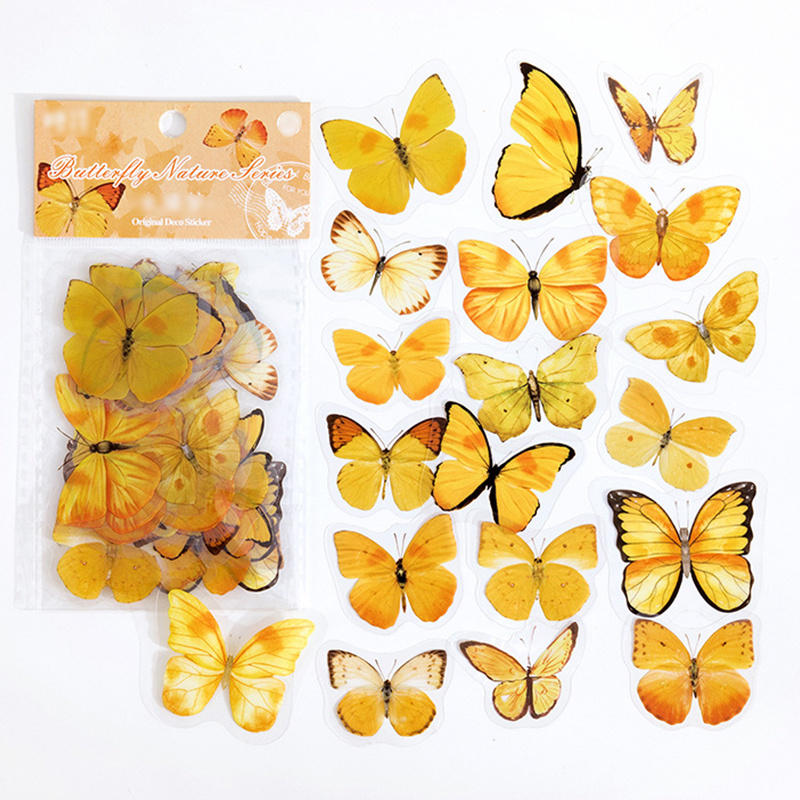 Shiny Colorful Butterflies Decorative Pvc Stickers Ins - Temu