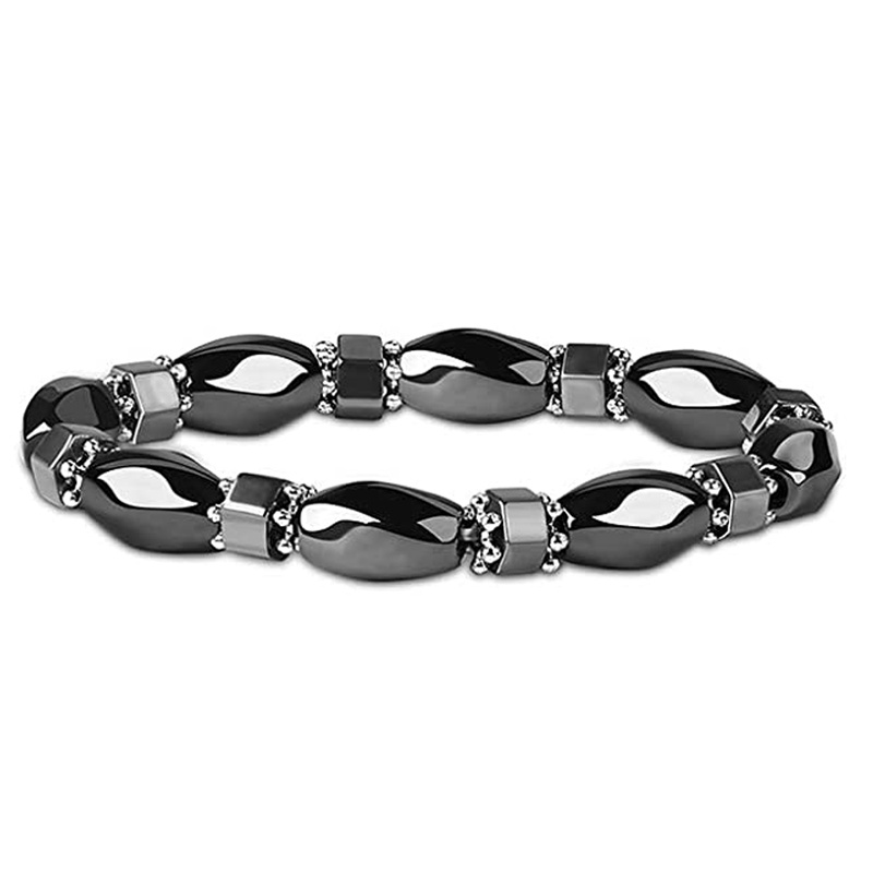 Men's Hematite Therapy Bracelet for Stress Relief and Anxiety