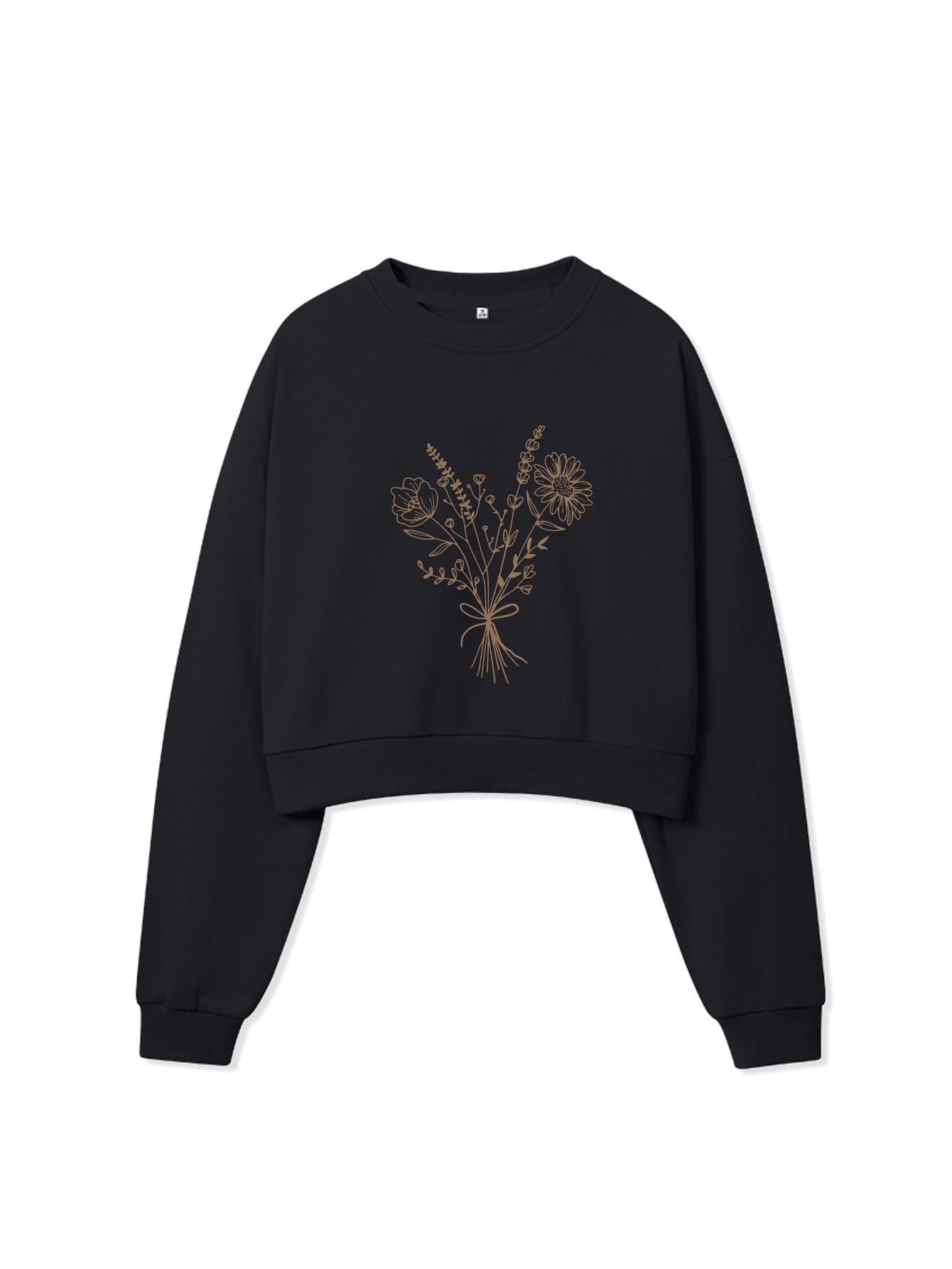 Swedish Floral Pattern Print Women Off Shoulder Sweatshirt