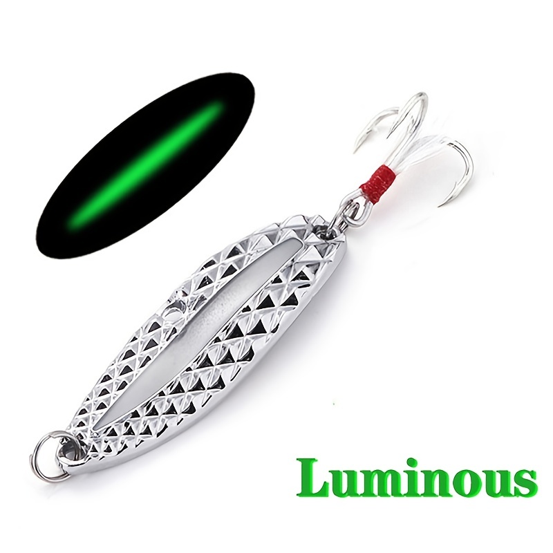 Noise Metal Sequins Fishing Spoon Lure Spinning Bait Feather
