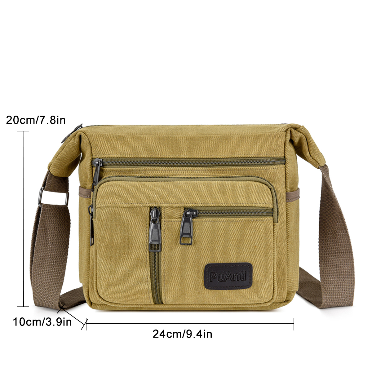 Men's Canvas Messenger Bag With Multiple Pockets, Large Capacity Portable  Tool Kit，Men's Casual Travel Hiking Crossbody Bag, Outdoor Shoulder Bags