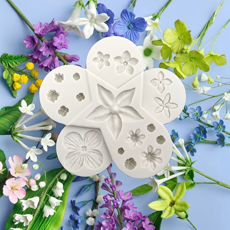 

Create Beautiful Floral Designs With This 1pc Flower Silicone Mold Fondant Mold Cake Decorating Tool