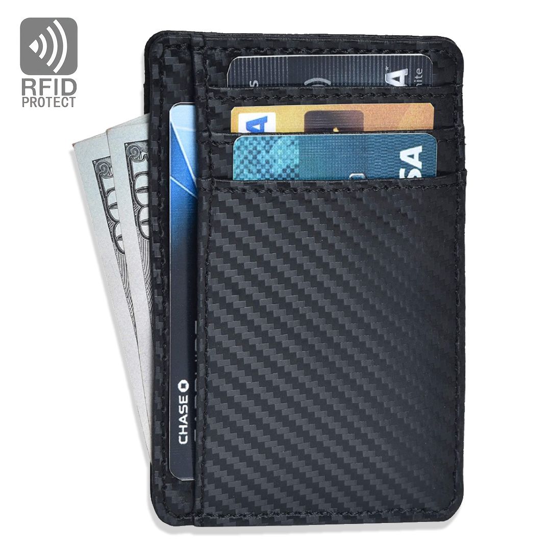 Leather Card Holder With Id Window