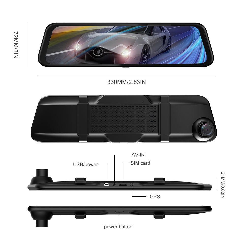 Touch Screen With Wi-fi Hd Car Dash Camera, For Cars, USB