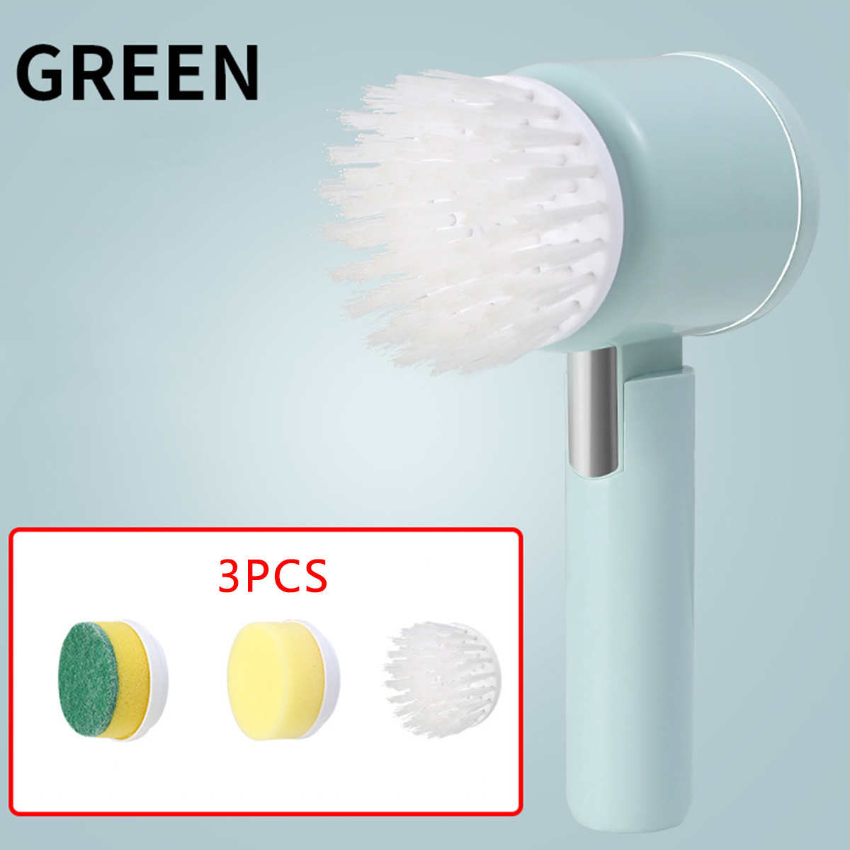 Electric Spin Scrubber Rechargeable Cordless Electric Cleaning Brush  Hand-held Power Scrub Brush With 1200mah Battery For Kitchen Bathroom Wall  Tile F