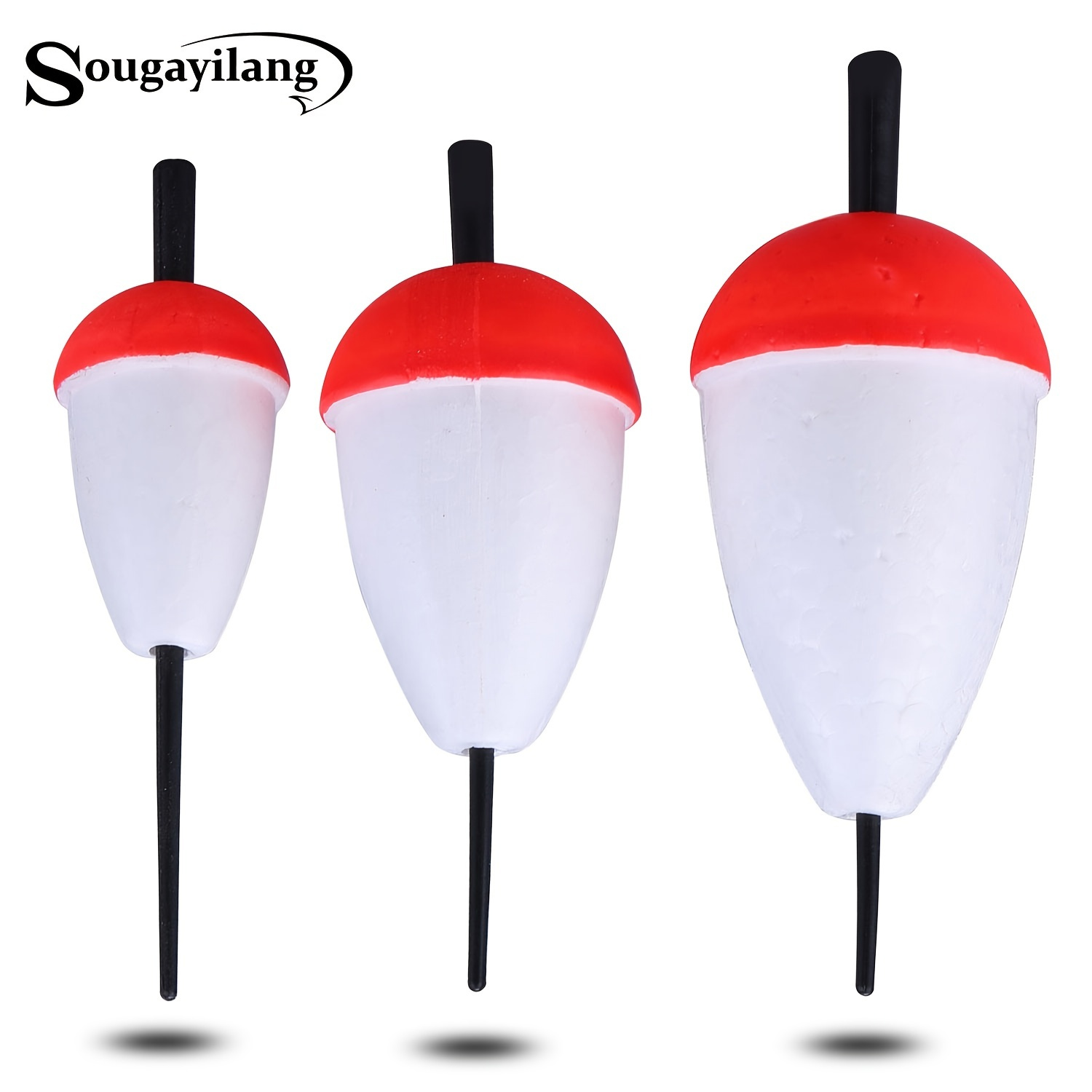 SOUGAYILANG Hard Foam Fishing Floats - Lightweight Sea Fish Bobbers with  Sticks for Accurate Fishing and Easy Visibility